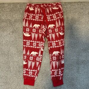 Old Navy Red and White Pajama Pants with polar bears